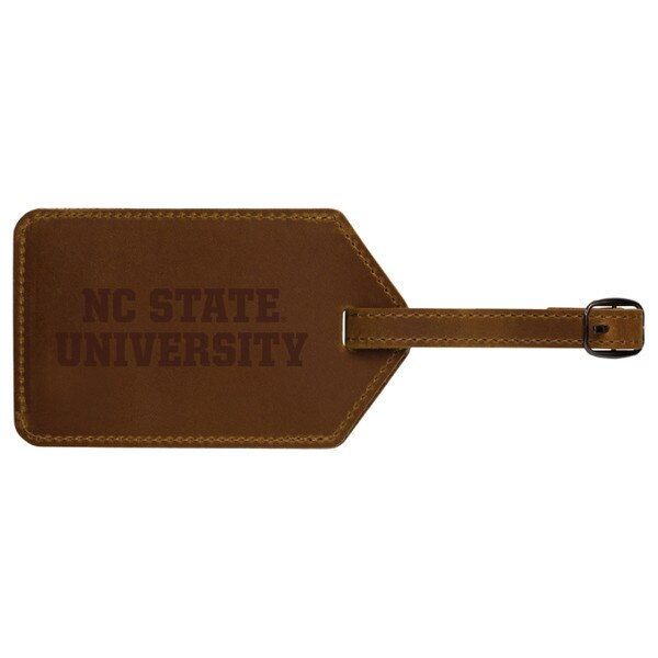 Leather Luggage Tag NC State